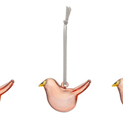 Iittala mini glass birds pink 3set