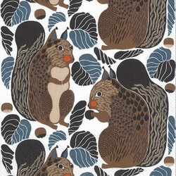 marimekko KURRE BLACK BROWN servietten