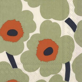 marimekko UNIKKO cream orange servetten