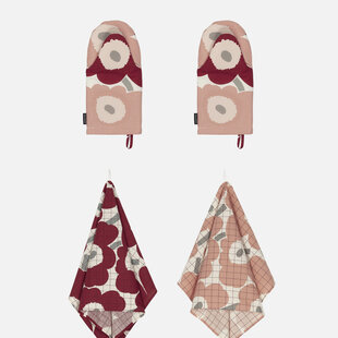 marimekko p.unikko textiel set 4 stuks