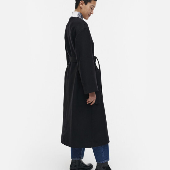 Marimekko marimekko formaali solid black coat relaxed fit mt. M