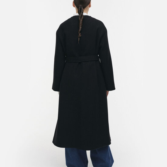 Marimekko marimekko formaali solid black coat relaxed fit mt. M