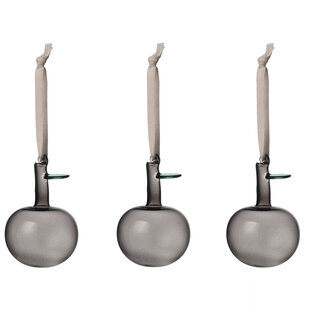 iittala glass apple grey 3 set