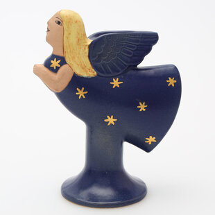 Lisa Larson Angel flying blue/gold