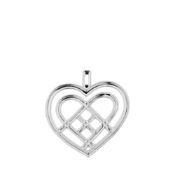 Rosendahl kersthanger weaved heart silver plated