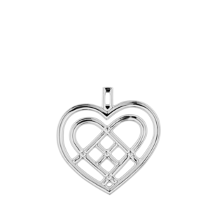 Rosendahl kersthanger weaved heart silver plated