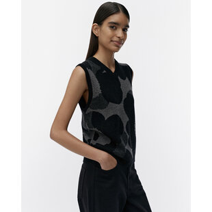 marimekko joukko unikko spencer grey wol met cashmere mt M