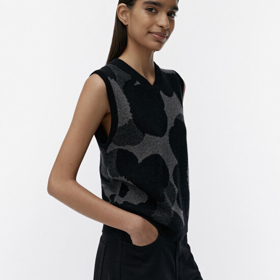 Marimekko marimekko joukko unikko spencer grey wol met cashmere mt M