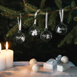 Muurla Moomin Christmas bauble Let it Snow Ø5cm set of 4