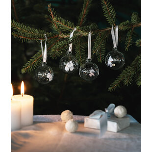 Muurla Moomin Christmas bauble Let it Snow Ø5cm set of 4