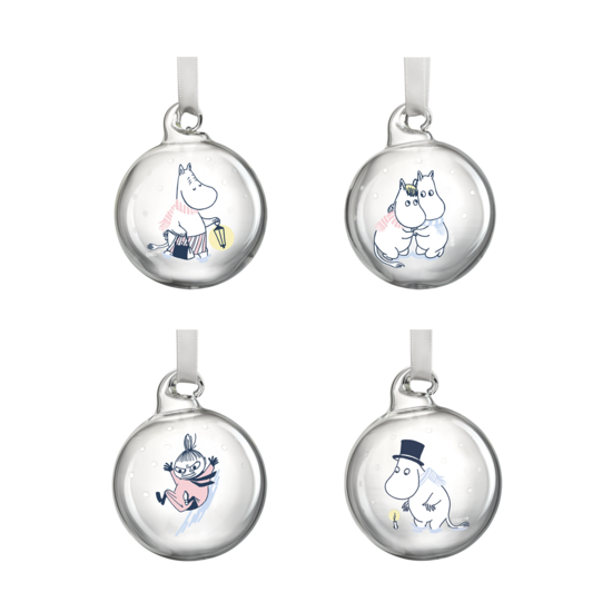 Muurla Muurla Moomin Christmas bauble Let it Snow Ø5cm set of 4