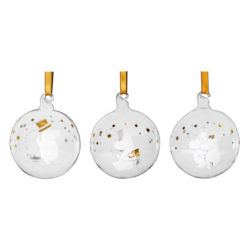 Muurla Moomin decoration balls Sparkling stars, set of 3