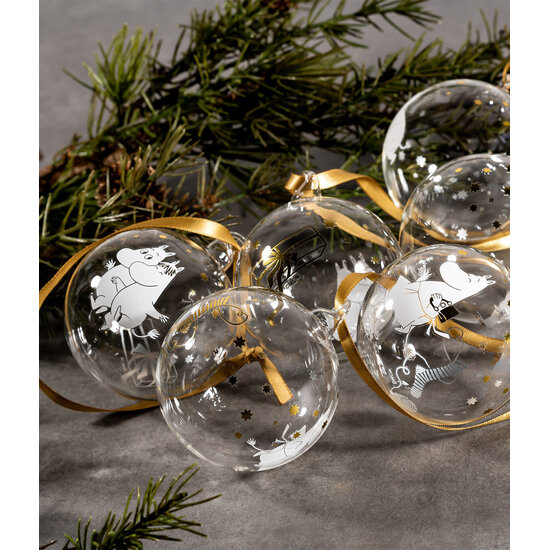 Muurla Muurla Moomin decoration balls Sparkling stars, set of 3