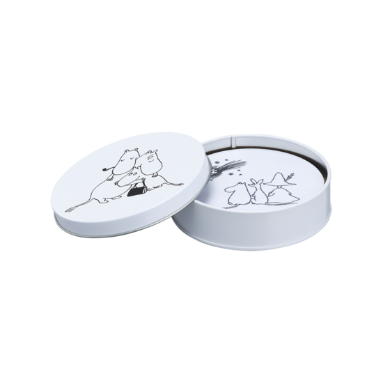 Muurla Muurla Coasters 4pcs in a tin jar Moomin 80