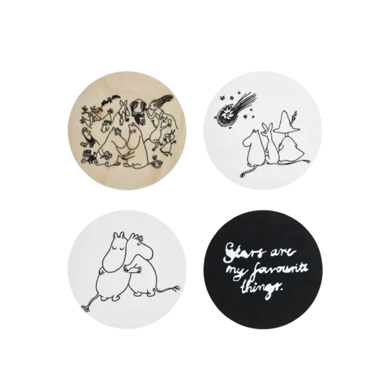 Muurla Muurla Coasters 4pcs in a tin jar Moomin 80