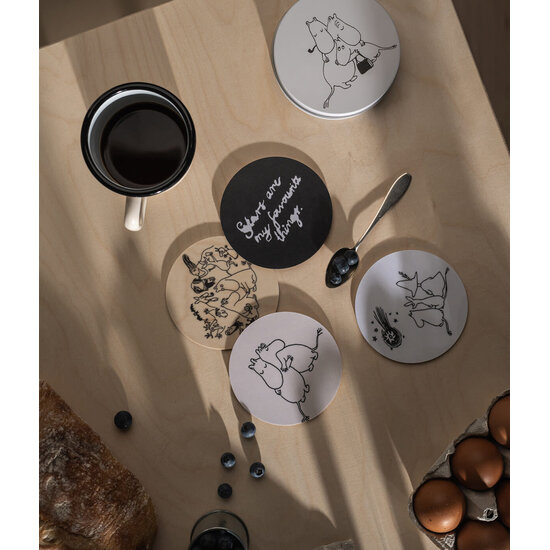 Muurla Muurla Coasters 4pcs in a tin jar Moomin 80