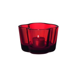 iittala aalto tealight candleholder 60mm cranberry