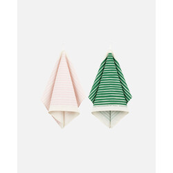 marimekko piccolo tea towel set 2 st. 43x70cm. pink and green