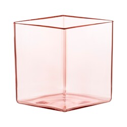 Ruutu vase 205x180mm salmon pink