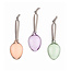 iittala iittala glass egg 60mm. set 3st. mix spring