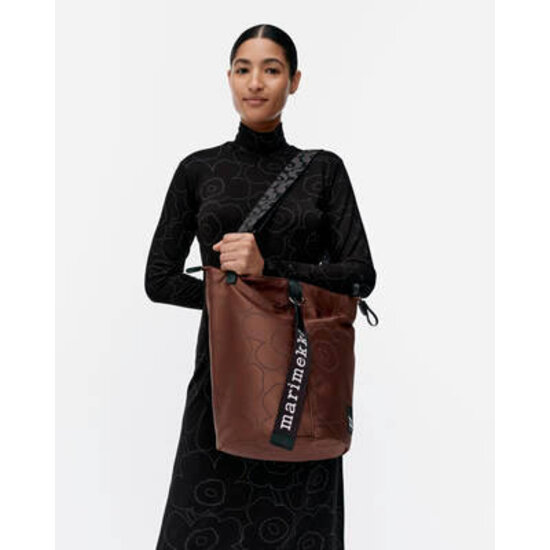 Marimekko marimekko all day bucket pirto unikko bag brown