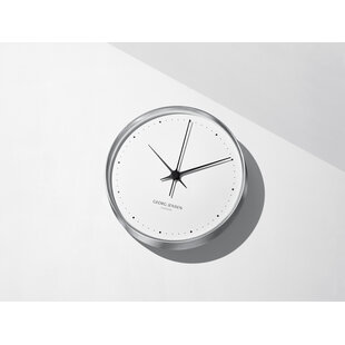 georg jensen henning koppel clock steel -white ss 10cm.