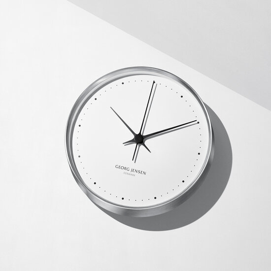 Georg Jensen georg jensen henning koppel clock steel -white ss 10cm.