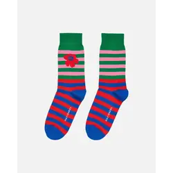 marimekko unikko kasvaa tasaraita socks mt 40-42