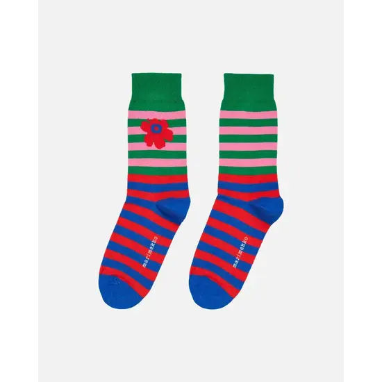 Marimekko marimekko unikko kasvaa tasaraita socks mt 40-42