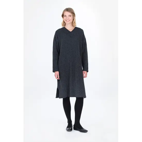 Falla Ritva Falla Kanjoni jurk wol cashmier grijs L