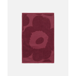 marimekko unikko solid guest towel dark red 32x50 cm