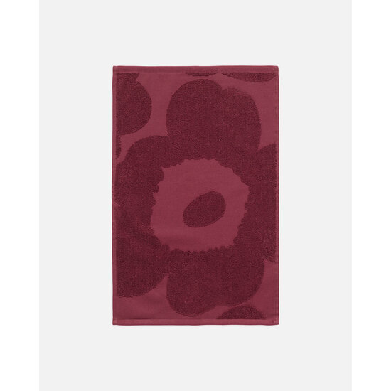 Marimekko marimekko unikko solid guest towel dark red 32x50 cm