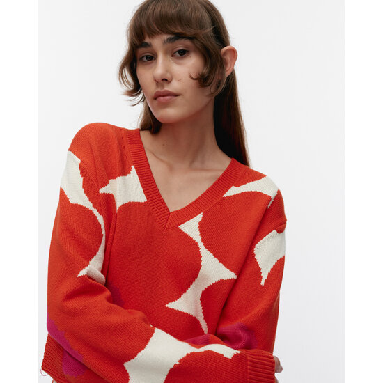 Marimekko marimekko Päivä Unikko knitted cotton pullover S
