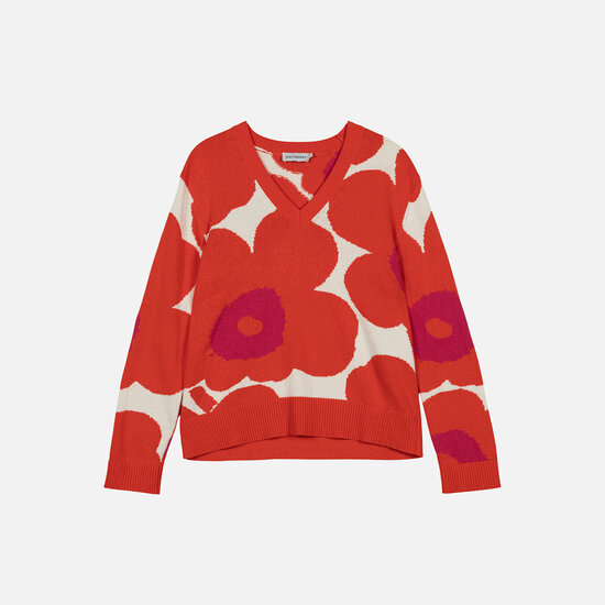 Marimekko marimekko Päivä Unikko knitted cotton pullover M