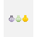 Marimekko marimekko Mini vase set of 3 green/yellow/amethyst