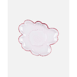 marimekko plate  unikko shape  glass pink