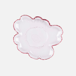 marimekko glass plate clear pink