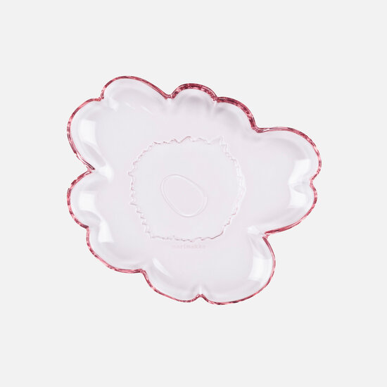 Marimekko marimekko glass plate clear pink