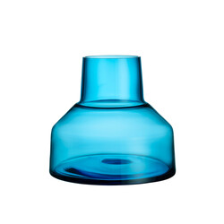 iittala solare vase low electric blue 220 x 200mm