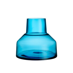 iittala solare vase low electric blue 220 x 200mm