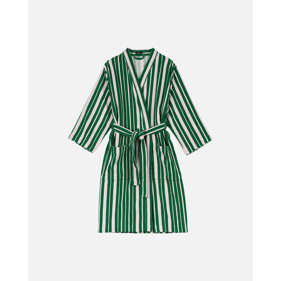 Marimekko marimekko raide bathrobe green-pink M