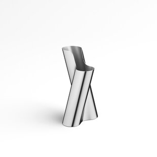 georg jensen lituus vase stainless steel mirror large