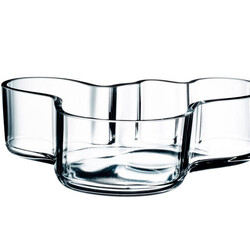 iittala aalto bowl 195x50mm clear