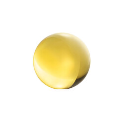 iittala solare glass sphere fireyellow 5 cm