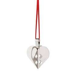 Georg Jensen kersthanger 2025 Holiday Ornament, Heart silver