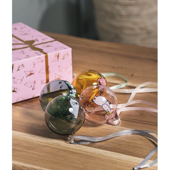 Muurla muurla glass decoration ball moomin gift set of 4