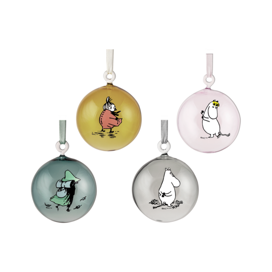 Muurla muurla glass decoration ball moomin gift set of 4