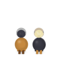 Kay Bojesen kay bojesen lovebirds you & me coal/dark ochre set H 9 cm.