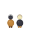 kay bojesen kay bojesen lovebirds you & me coal/dark ochre set H 9 cm.