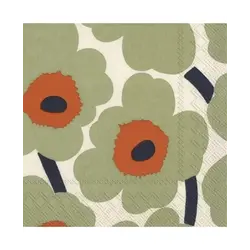 marimekko unikko cream orange servetten S